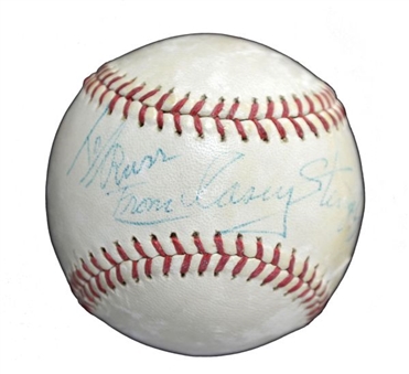 Casey Stengel signed baseball- Sweet spot signature